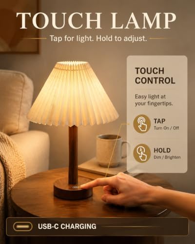 Rechargeable Dimmable Portable Bedside Table Lamp