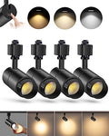 VANoopee 10W LED Track Lighting Heads, Black, 4 Pack