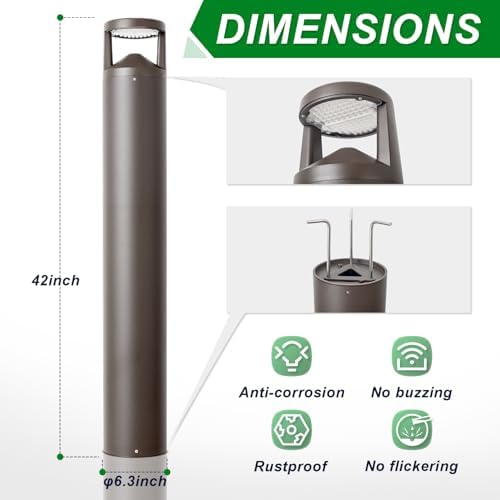 24W 42-Inch LED Bollard Landscape Light