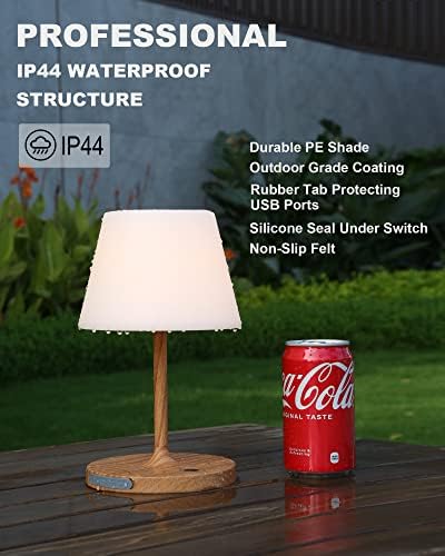 WEILAILUX Outdoor Waterproof Table Lamp, H9.6in