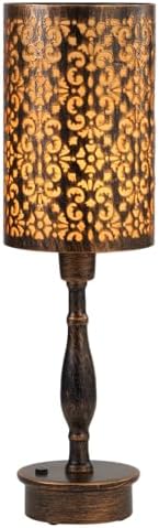 UMEXUS Cordless Rechargeable Table Lamp, Vintage Bronze