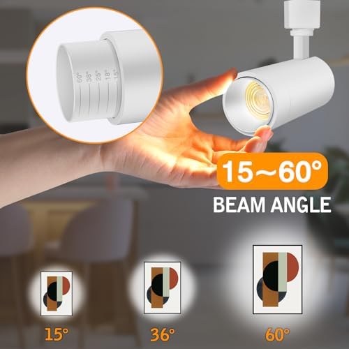 【2026 Upgraded】10-Color Zoomable 12W LED Track Lighting Head Dimmable