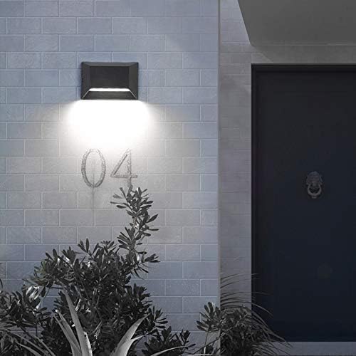 6W LED Outdoor Wall Sconce Step Light, Black