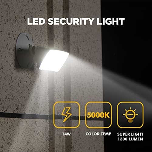 LUTEC 2-Pack 14W LED Flood Lights, 5000K