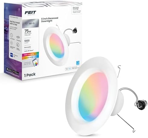 Feit Electric 5/6in Smart Recessed Downlights, 75W Eq