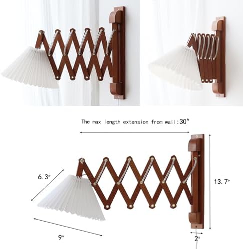Plug-in Swing Arm Wall Sconce, Brown