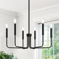 Black 6-Light Industrial Farmhouse Chandelier
