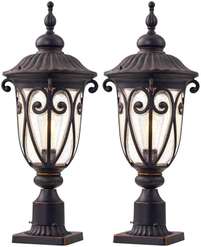 24" Outdoor Post Light, 2-Pack Bronze