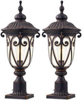 24" Outdoor Post Light, 2-Pack Bronze