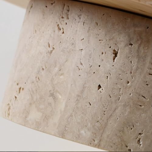 Mid-Century Yellow Travertine Pendant Light, 3000K