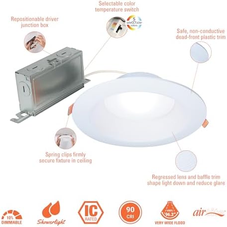 HALO LT 6 Inch 5CCT Canless LED Recessed Light