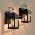 2 Pack Solar Wall Lanterns, E26 Bulbs