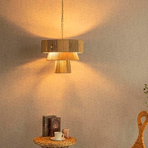 3-Tier Modern Coastal Rattan Chandelier