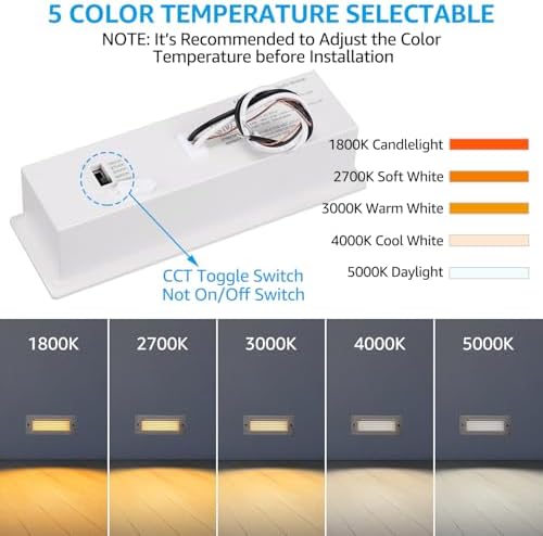 LEONLITE LED Step Lights, Satin Nickel, 3-Pack