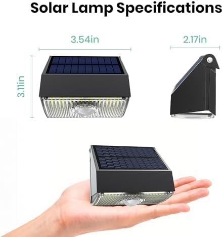 Outdoor Solar Fence Light, 1000LM, 4000K/3000K