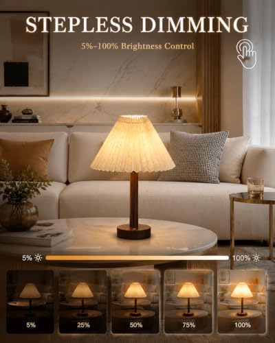 Rechargeable Dimmable Portable Bedside Table Lamp