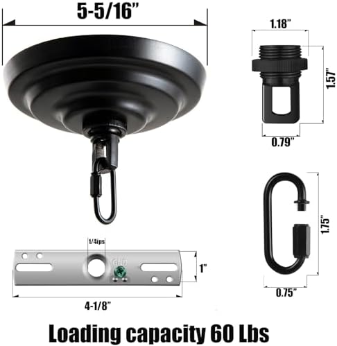 5-5/16 Inches Light Canopy Kit with Heavy Duty, Replacement Cover