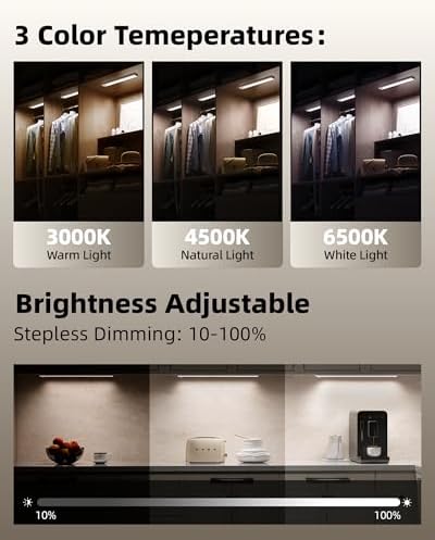 6Pack 16inch Rechargeable Under Cabinet Lights