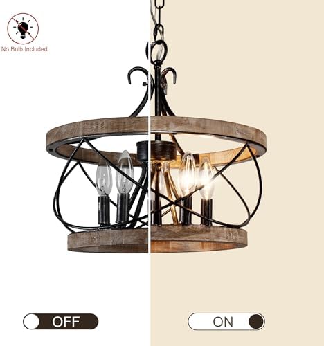 20" 5-Light Farmhouse Chandelier