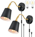 TRLIFE Dimmable Plug-In Wall Sconces, 2 Pack