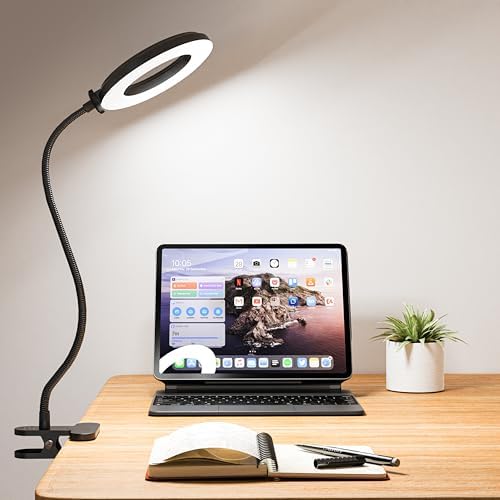 LED Desk Lamp with Clamp, 3 Color Modes