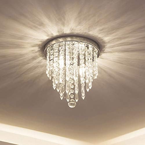 lifeholder 2-Light Crystal Flush Mount Chandelier