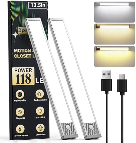 13.5Inch 3200mAh Under Cabinet Light, 2Pack