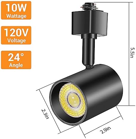 VANoopee 5-Color LED Track Lighting Heads, 16-Pack Black