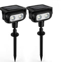 Solar Outdoor Motion Sensor Spotlights, 2 Pack, Warm Yellow