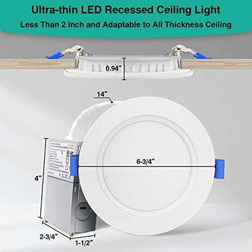 HiBay 8-Pack 6in Canless LED Recessed Lighting