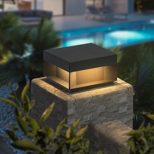 Modern Landscape Post Light, 9.8-Inch, 120V