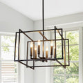UOFUS 6-Light Black Farmhouse Chandelier
