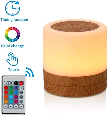 Nursery Night Light, USB Rechargeable Table Lamp, Brown