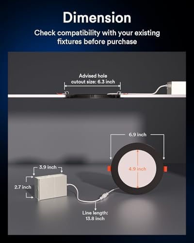 Lumary Smart 6 Inch Recessed Lighting, 13W