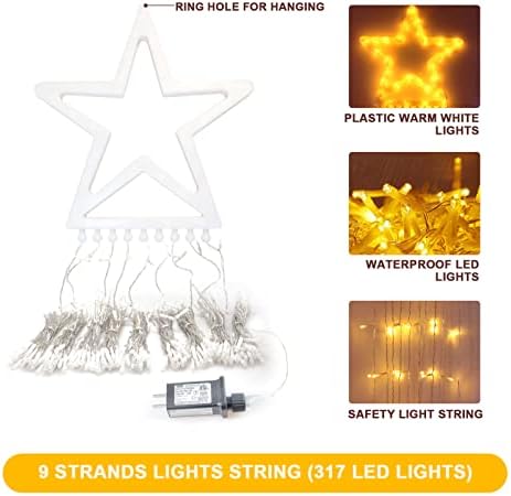 Waterfall Christmas String Lights, 317 LED