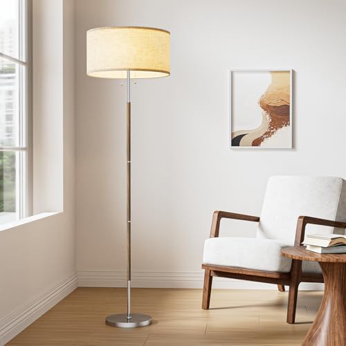 2-Light Floor Lamp, 3 Color Temperatures, Mid Century