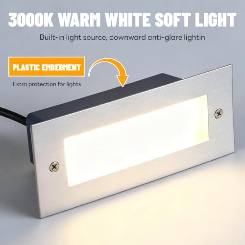 BORDSTRACT LED Recessed Step Light, Aluminum Alloy, AC220V