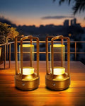 2 Pack Gold Cordless Rechargeable LED Table Lamps