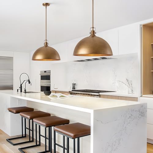 17.7 Inch Dome Pendant Light, Antique Brown