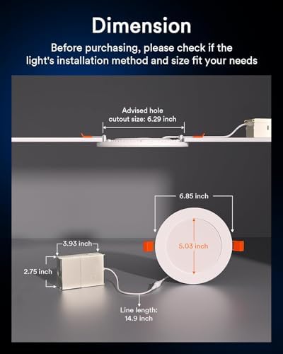 Lumary Smart Pro 6 Inch Recessed Lighting, 4 Pack