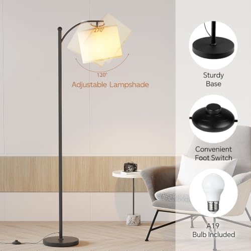 SUNMORY Arc Floor Lamp, 3 Color Temperatures