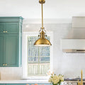 ALOADECOR 13" Antique Brass Dome Pendant Light
