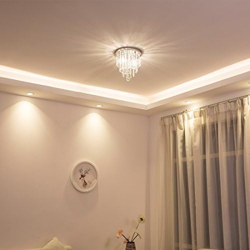 lifeholder 2-Light Crystal Flush Mount Chandelier