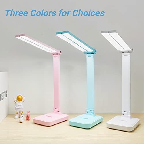 LuxLumin Portable Desk Lamp, 3 Lighting Modes, White