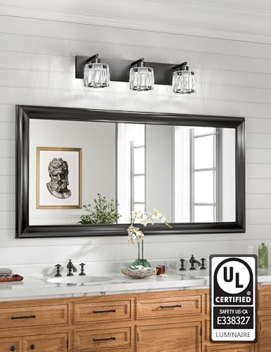 VOLISUN 3-Light Matte Black Vanity Light