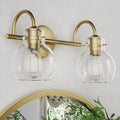 2 Lights Modern Gold Bathroom Vanity Light