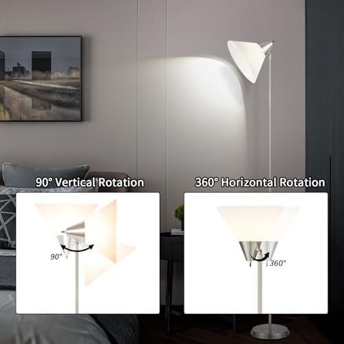 HonoDing Floor Lamp Standing Lamp Adjustable Head Arcylic Shade Floor