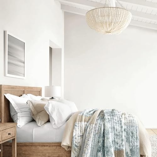 3-Light Rattan Chandelier, 23.6 Inch