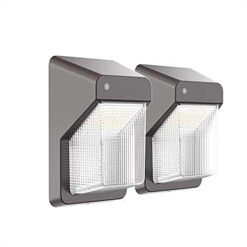 TIERONE LED Wall Pack Light with Dusk-to-Dawn Photocell Outdoor Wall Mount Security Lighting 28W 3000LM 4000K Daylight 120-277V UL Listed 2PACK - Field & Lumen Lighting