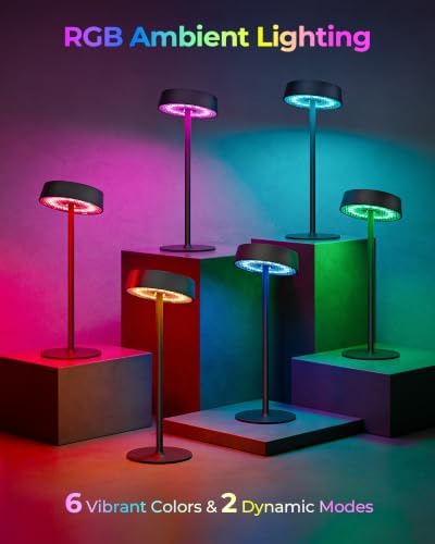 EZVALO Rechargeable Cordless RGB Table Lamp